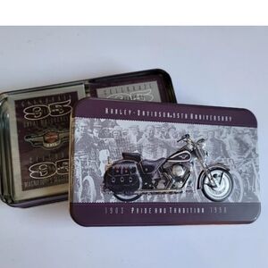 Harley-Davidson Motorcycle Anniversary Playing Cards Tin Keepsake